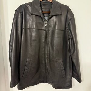 Roundtree & Yorke Men’s Genuine Lambskin Leather Jacket – XL